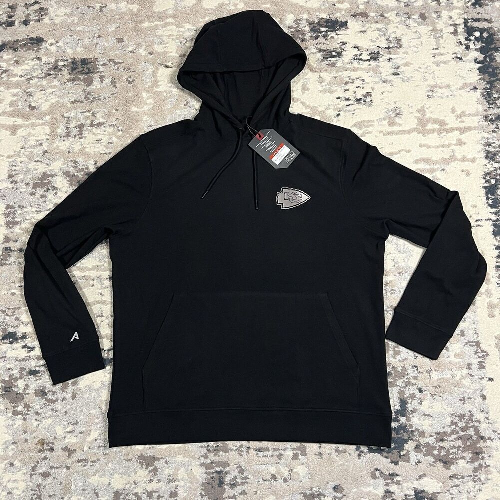 NWT Men Sz L Kansas City KC Chiefs NFL Hoodie Sweatshirt Antigua New Pullover